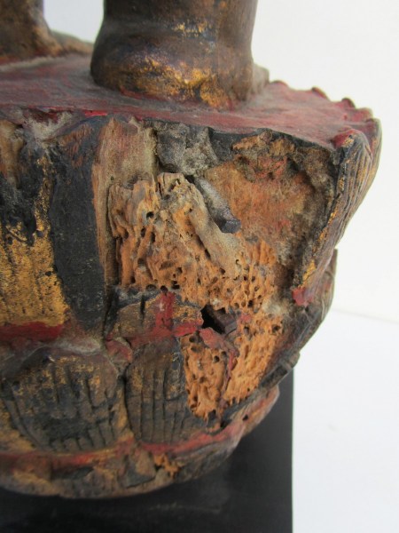 antique-carved-wooden-gilded-statue-of-standing-buddha-on-lotus-base-Thailand- Laos-Burma-00011
